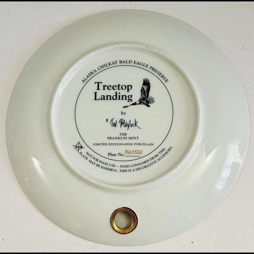 Collectible Plate "Treetop Landing" by Ted Bldylock, The Franklin Alaskan - Picture 4 of 8